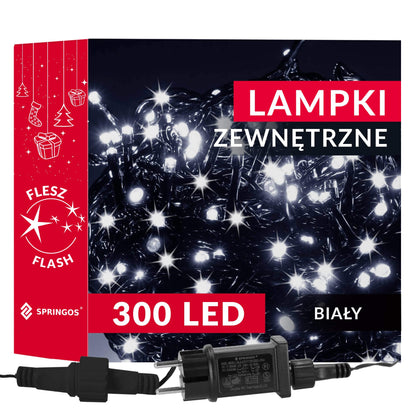 Kalėdinės lemputės CL4083 15m, šaltai balta + blykstė