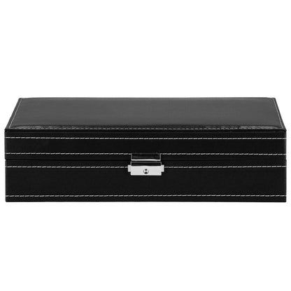 Laikrodžio ir papuošalų dėžutė juodos spalvos HA1062 30x20x8cm