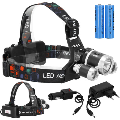 Įkraunamas LED prožektorius  CS0059 su T6 CREE LED juodas