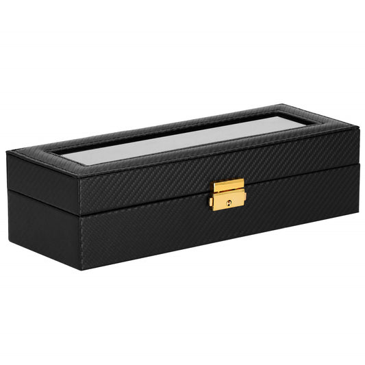 Laikrodžio dėžutė juodos spalvos HA1054 30x11x8cm