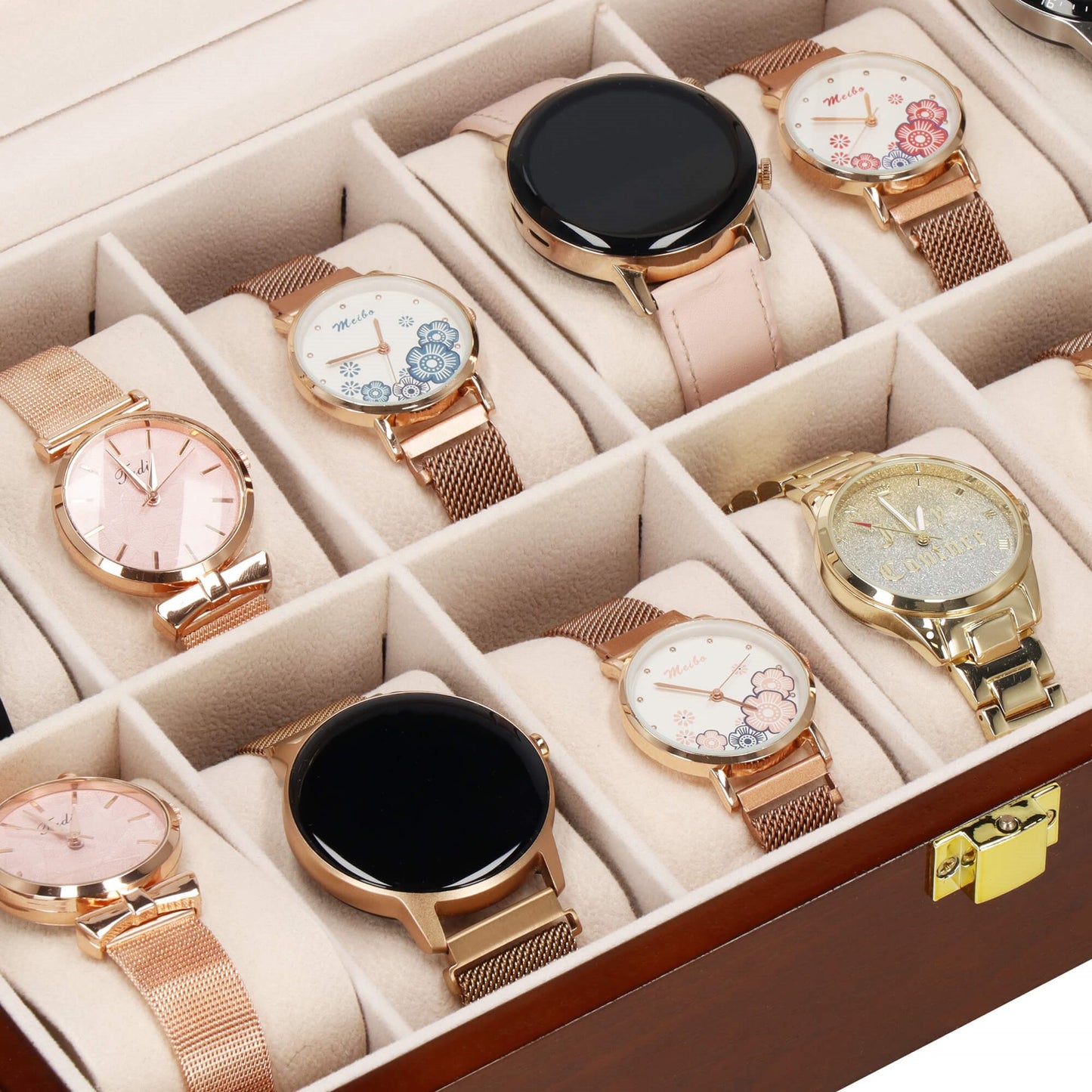 Medinė laikrodžio dėžutė HA1069 31,5x20x8cm