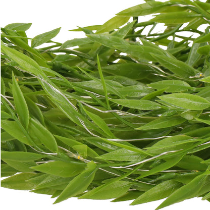 LED girlianda su dirbtiniais Ruskuso lapais, šviesos dekoracija CL4125