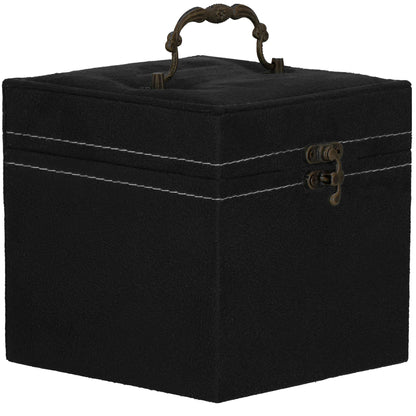 Papuošalų dėžutė juodos spalvos HA1044 12x12x12cm