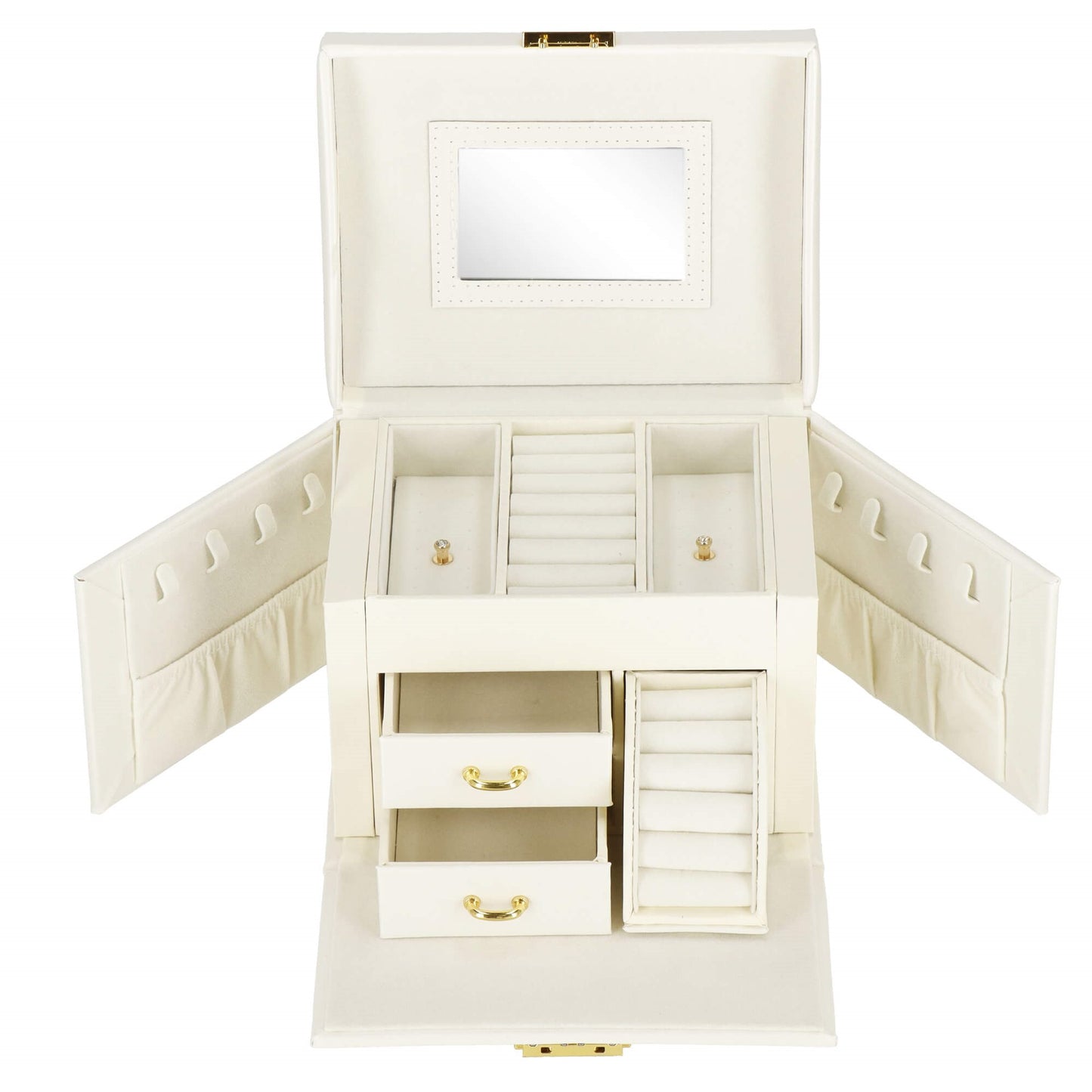 Papuošalų dėžutė kreminės spalvos HA1039 17,5x14x13cm