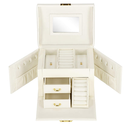 Papuošalų dėžutė kreminės spalvos HA1039 17,5x14x13cm