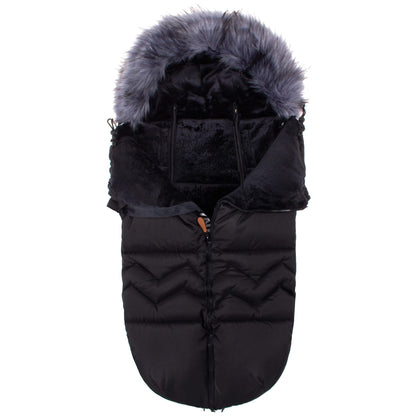 Vaikiškas miegmaišis SB0020, 4-in-1, vežimėliui, rogutėms ir lopšiui, 90 cm, juodas