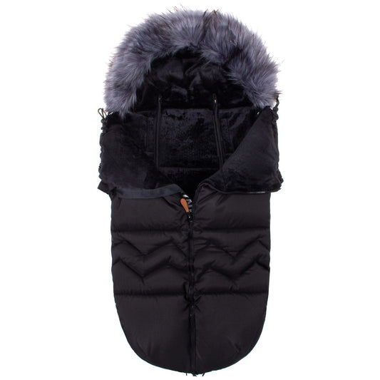 Vaikiškas miegmaišis SB0020, 4-in-1, vežimėliui, rogutėms ir lopšiui, 90 cm, juodas