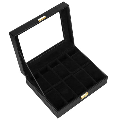 Laikrodžio dėžutė juodos spalvos HA1057 25x20x8cm