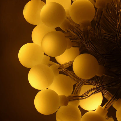 Burbuliukų girlianda, 50 LED C76, šilta balta, 3xAA