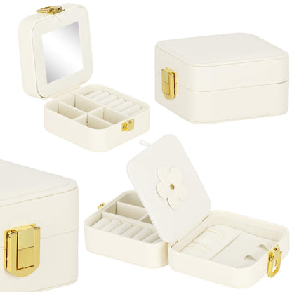 Papuošalų dėžutė kreminės spalvos HA1085 10x10,5cm