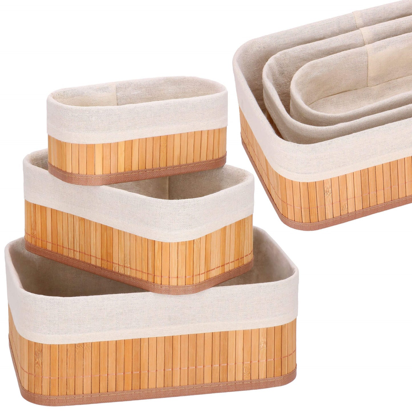 Bambuko organizatoriai kosmetikai  HA0152 3 vnt