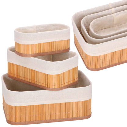 Bambuko organizatoriai kosmetikai  HA0152 3 vnt