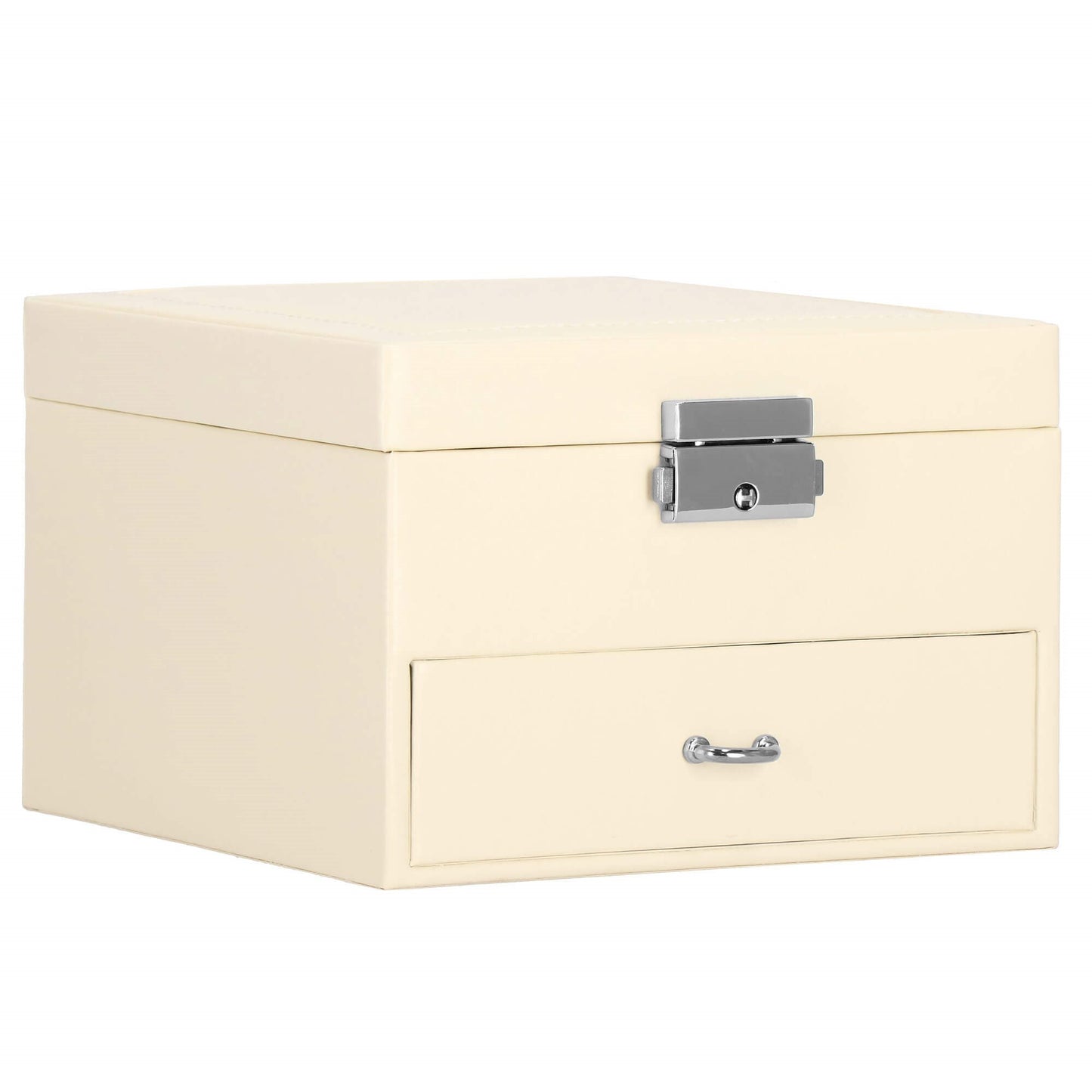 Papuošalų dėžutė kreminės spalvos HA1032 16x16x11cm