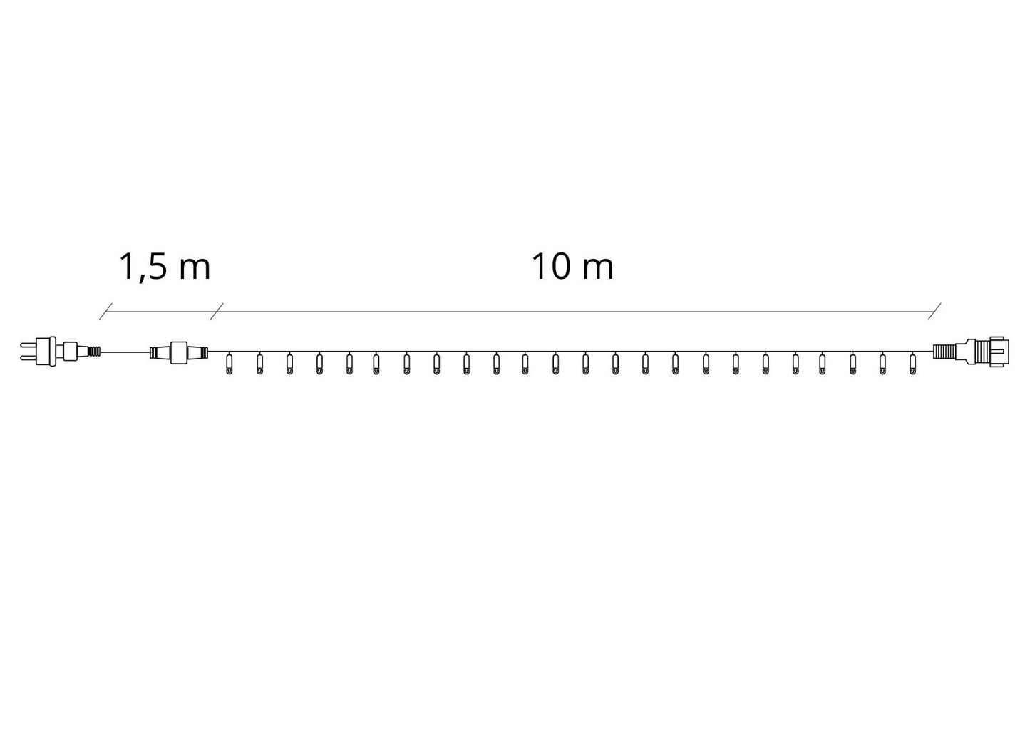 Kalėdinės lemputės  CL4113 240 Led 15,5 m