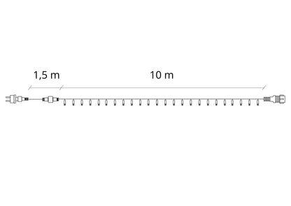Kalėdinės lemputės  CL4113 240 Led 15,5 m