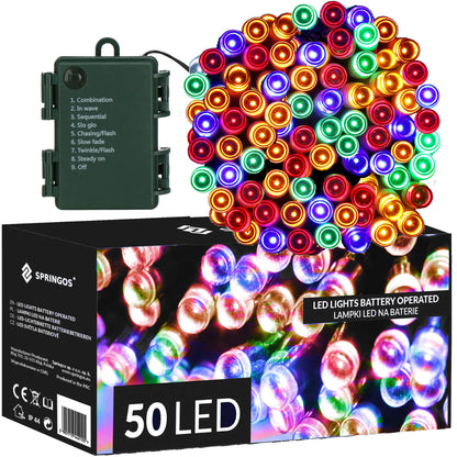 Kalėdinės girliandos Springos CL4029, 50 LED, maitinamos baterijomis