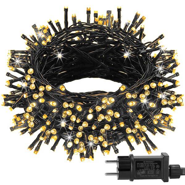 Kalėdinės lemputės CL1001 1000 Led 50m, šilta balta, 8 apšvietimo funkcijos