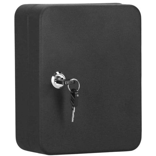 Raktų dėžutė su 30 pakabukais, metalinis seifas VS5030, juoda dėžė