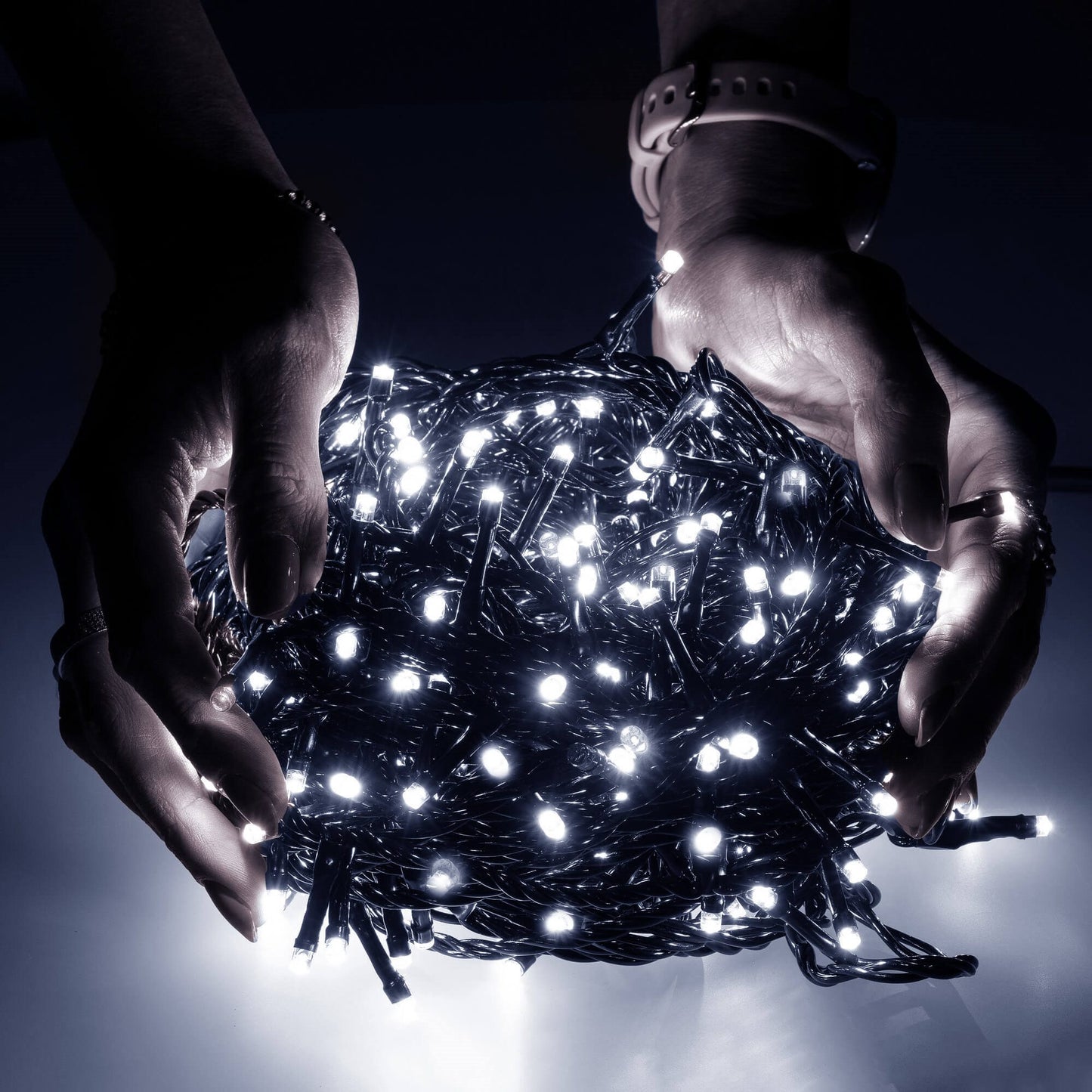 Kalėdinės lemputės CL4074 200 Led, šaltai balta, 8 apšvietimo funkcijos