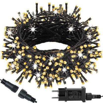 Kalėdinės lemputės CL4082 15m, šilta balta + šaltai balta blykstė