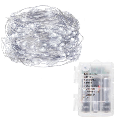 CL0106 Girlianda, 50 LED, šalta balta, 4.9m