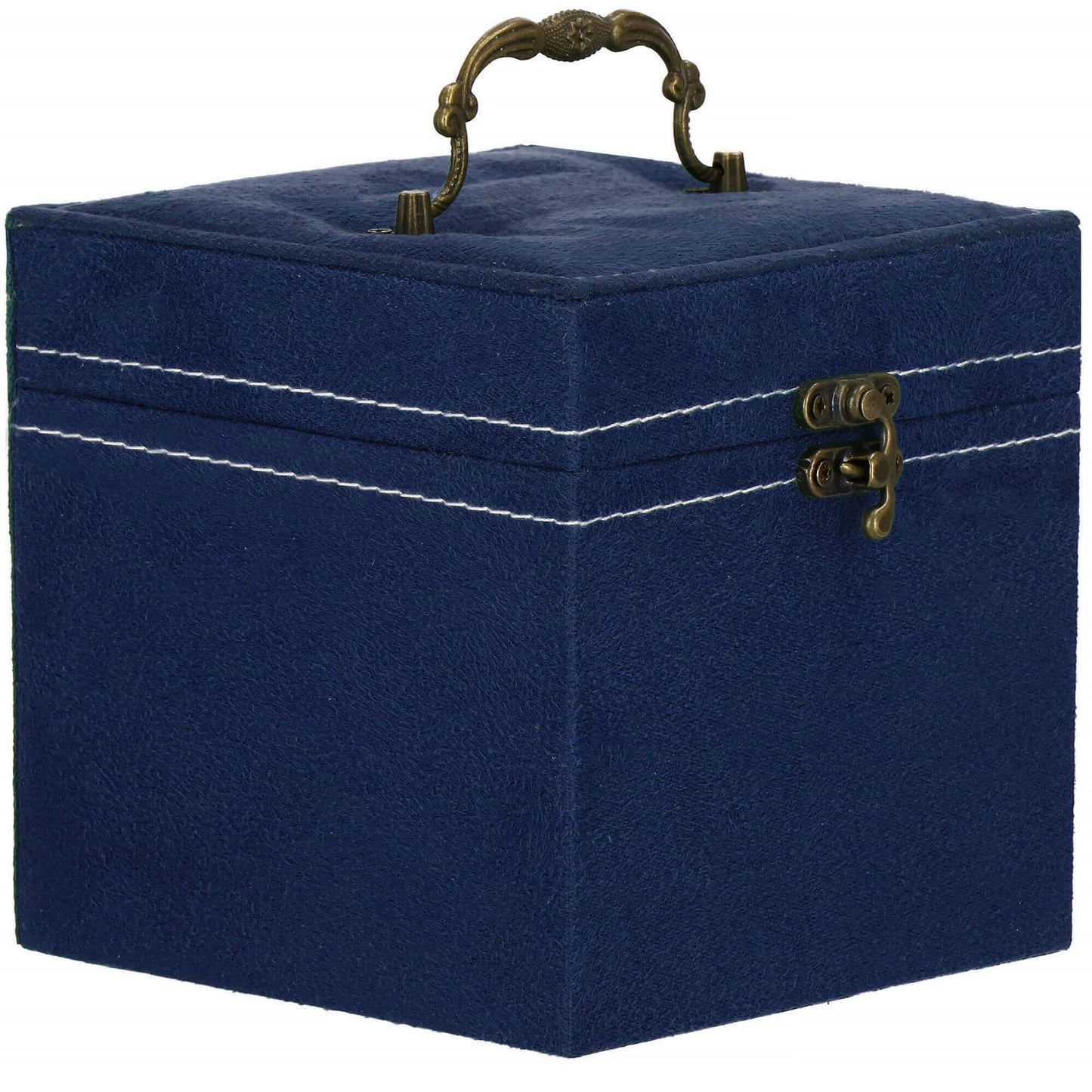 Papuošalų dėžutė mėlynos spalvos HA1089 12x12x12cm