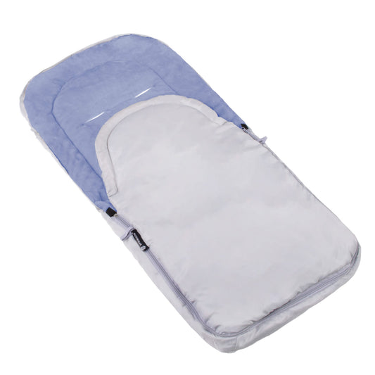 Miegmaišis SB0036, 4-in-1, vežimėliui, rogutėms ir lopšiui, su krepšiu, 90 cm, pilkai mėlynas