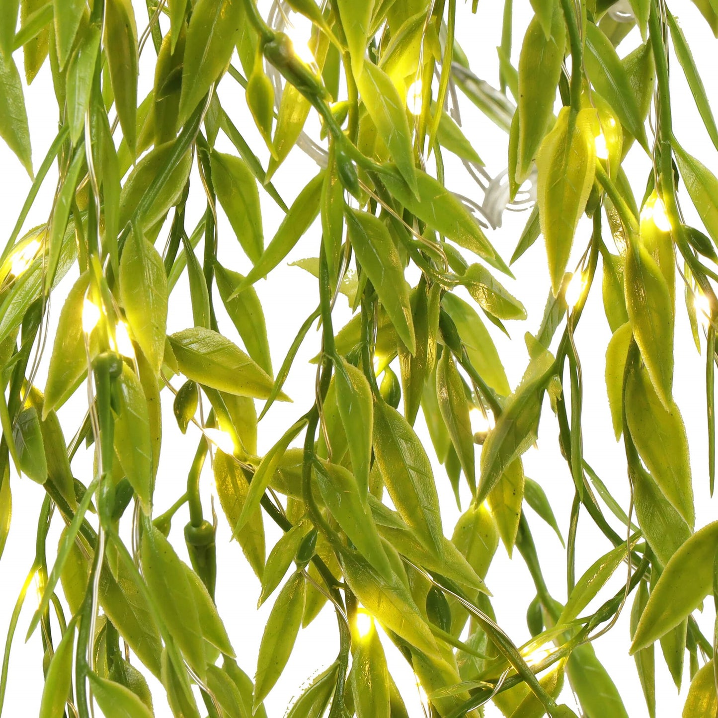 LED girlianda su dirbtiniais Ruskuso lapais, šviesos dekoracija CL4125