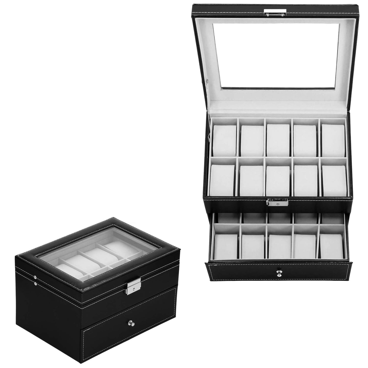 Laikrodžio dėžutė juodos spalvos HA1059