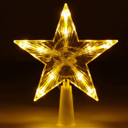 Kalėdų eglutės viršūnės žvaigždė CL4130 10 LED, šiltai balta, 3xAA