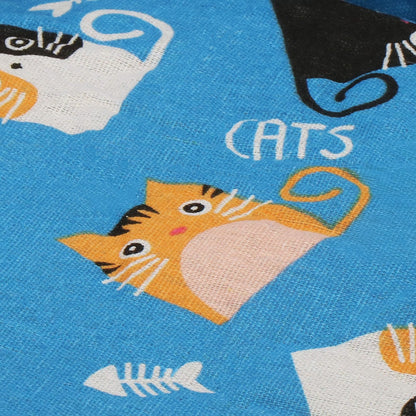 Apvalus šunų ir kačių guolis  PA0242 skersmuo 73 cm pliušinis gultas sutraukiama briauna mėlynas