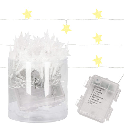 Žvaigždžių girlianda. 50 LED C79, šilta balta, 3xAA