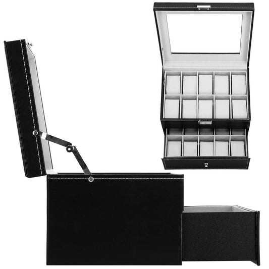 Laikrodžio dėžutė juodos spalvos HA1059