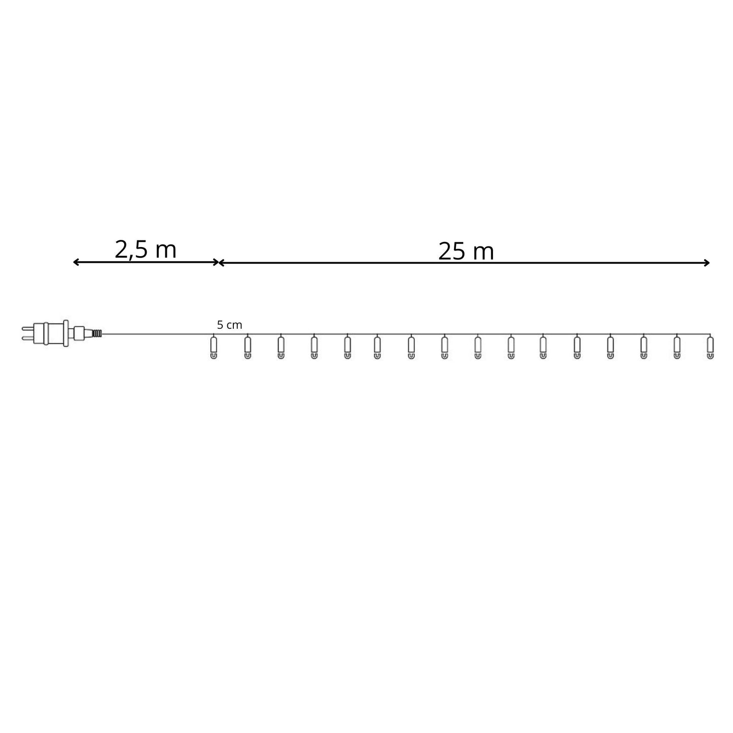 Kalėdinės lemputės CL0543, 500 LED, šaltai balta + šaltai balta blyksniai, 27,5 m