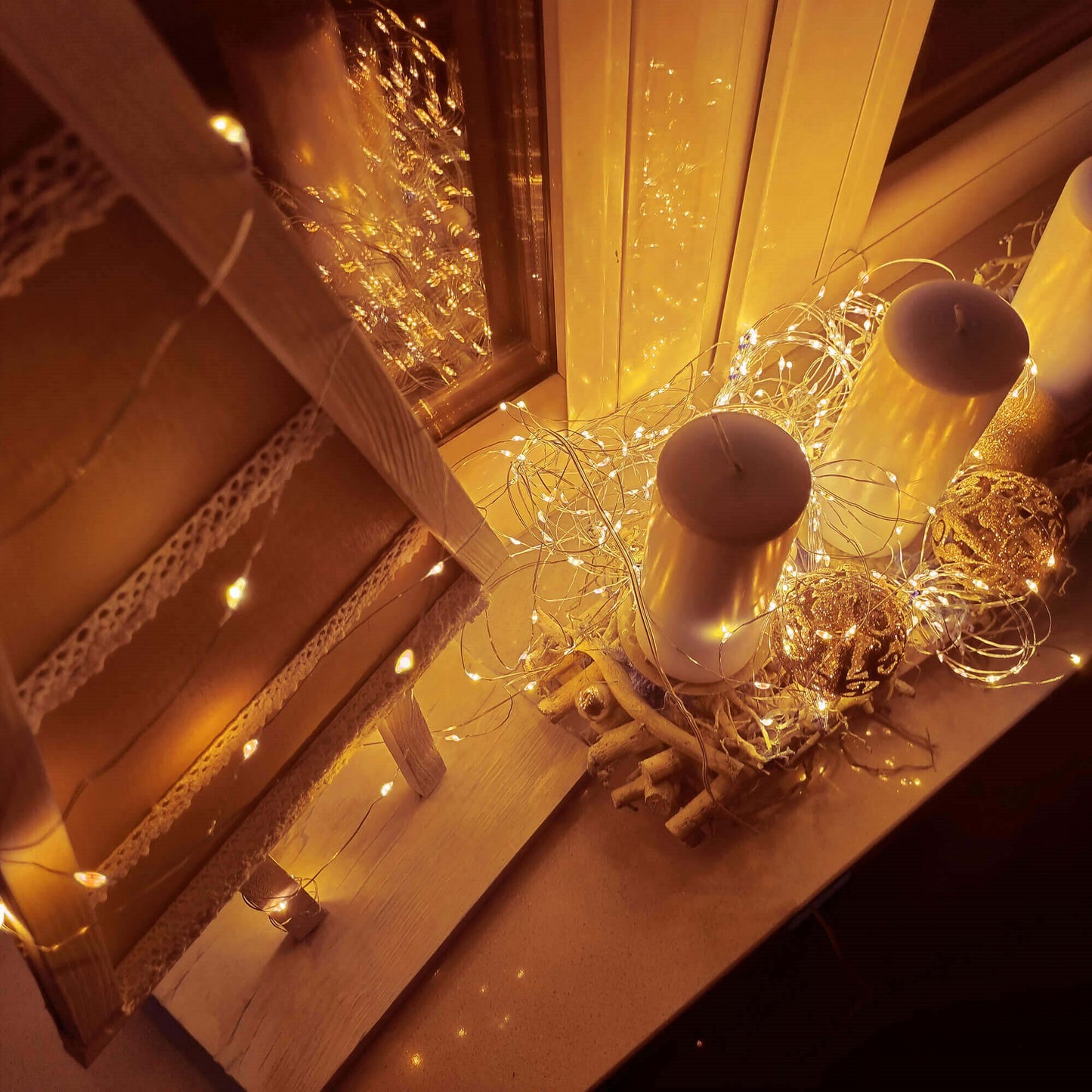 Kalėdų eglutės lemputės 100 Led 12 m, šilta balta