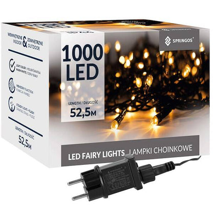Kalėdinės lemputės CL1001 1000 Led 50m, šilta balta, 8 apšvietimo funkcijos