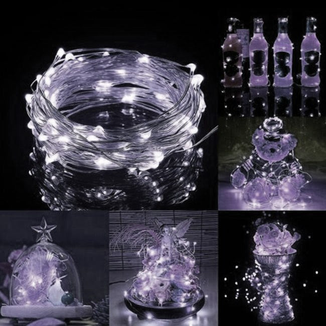 CL0015 Led girlianda, 50 LED, 4,9m, šalta balta