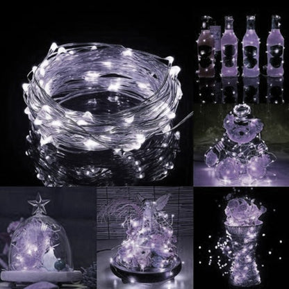 CL0015 Led girlianda, 50 LED, 4,9m, šalta balta