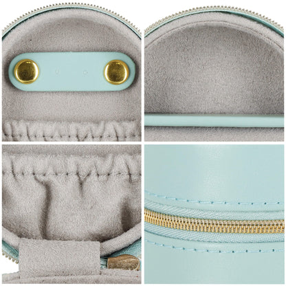 Papuošalų dėžutė žydros spalvos HA1041 7x7x4,5cm