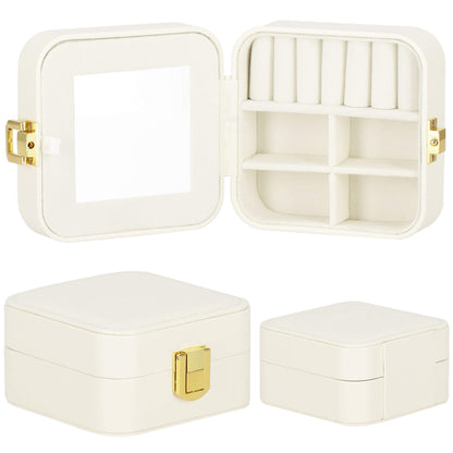 Papuošalų dėžutė kreminės spalvos HA1085 10x10,5cm