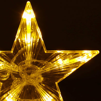 Kalėdų eglutės viršūnės žvaigždė CL4130 10 LED, šiltai balta, 3xAA