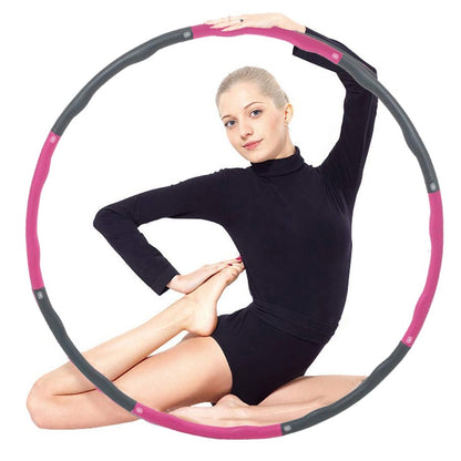 Hula masažinis lankas  SA0067 100 cm rožinė-pilka