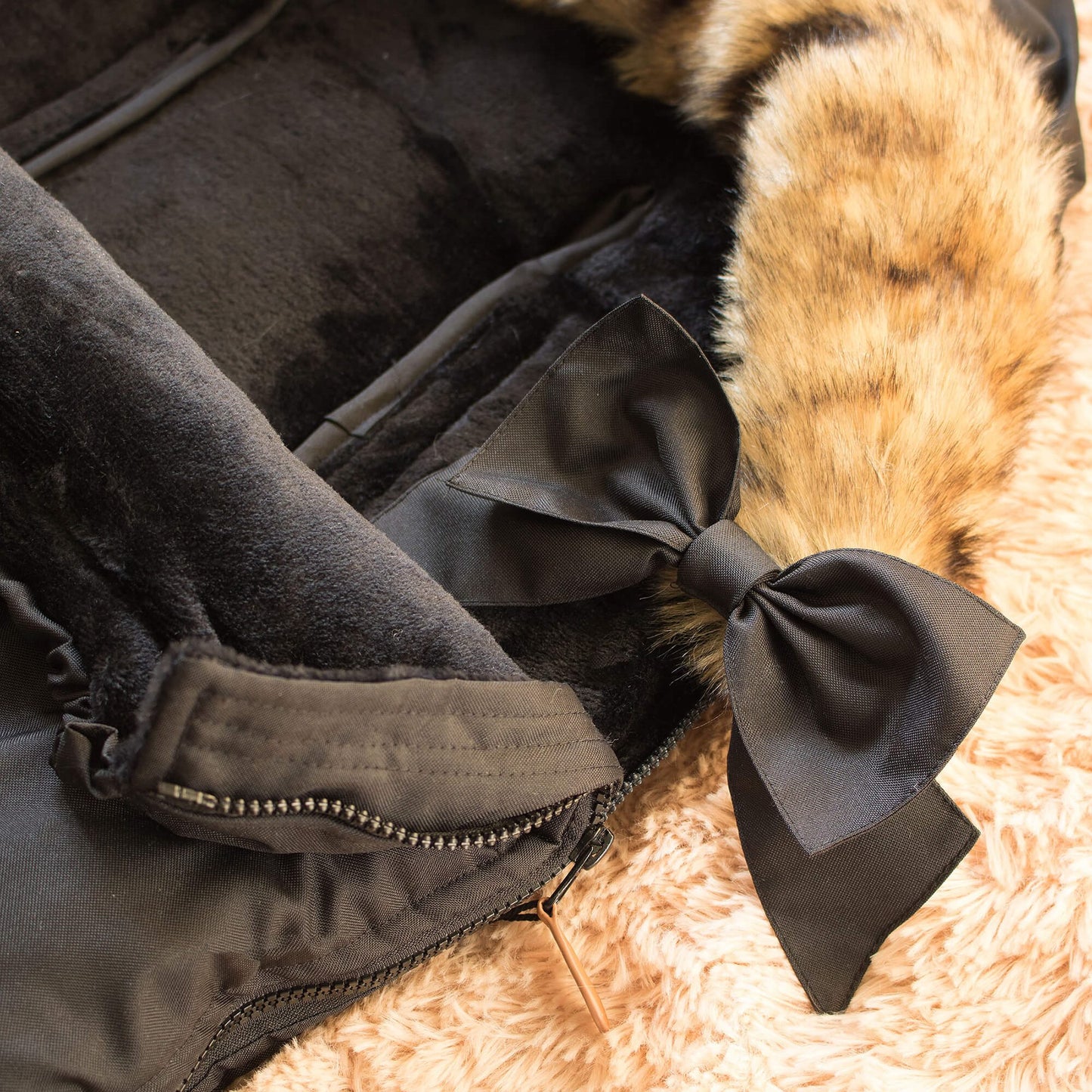 Vaikiškas miegmaišis SB0003, 4-in-1, vežimėliui, rogutėms ir lopšiui, juodas