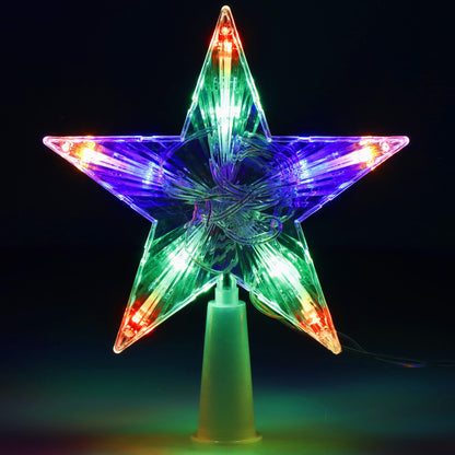 Kalėdų eglutės viršūnės žvaigždė CL4129 10 LED, daugiaspalvė