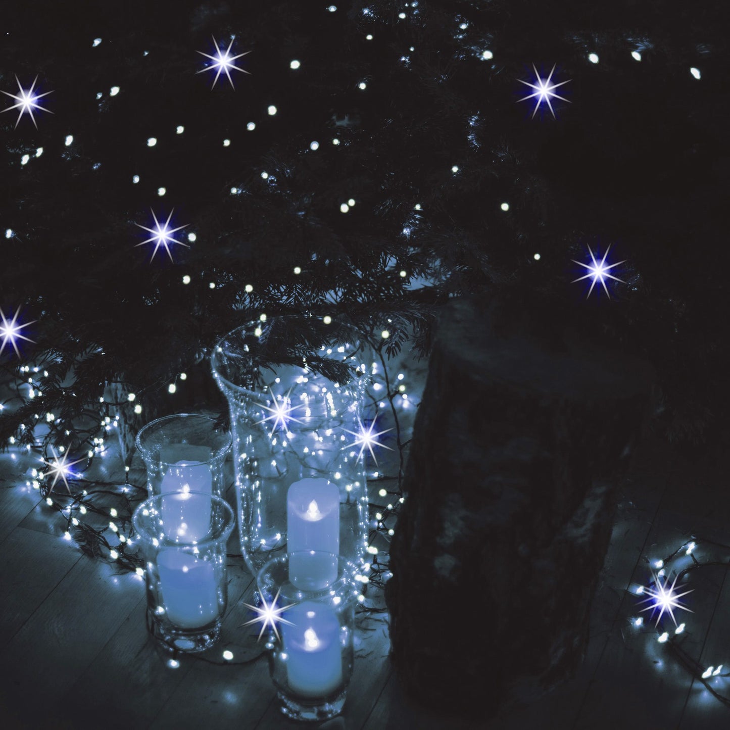 Kalėdinės lemputės CL4083 15m, šaltai balta + blykstė