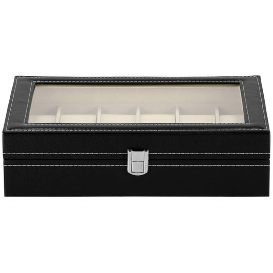 Laikrodžio dėžutė juodos spalvos HA1058 30x20x8cm