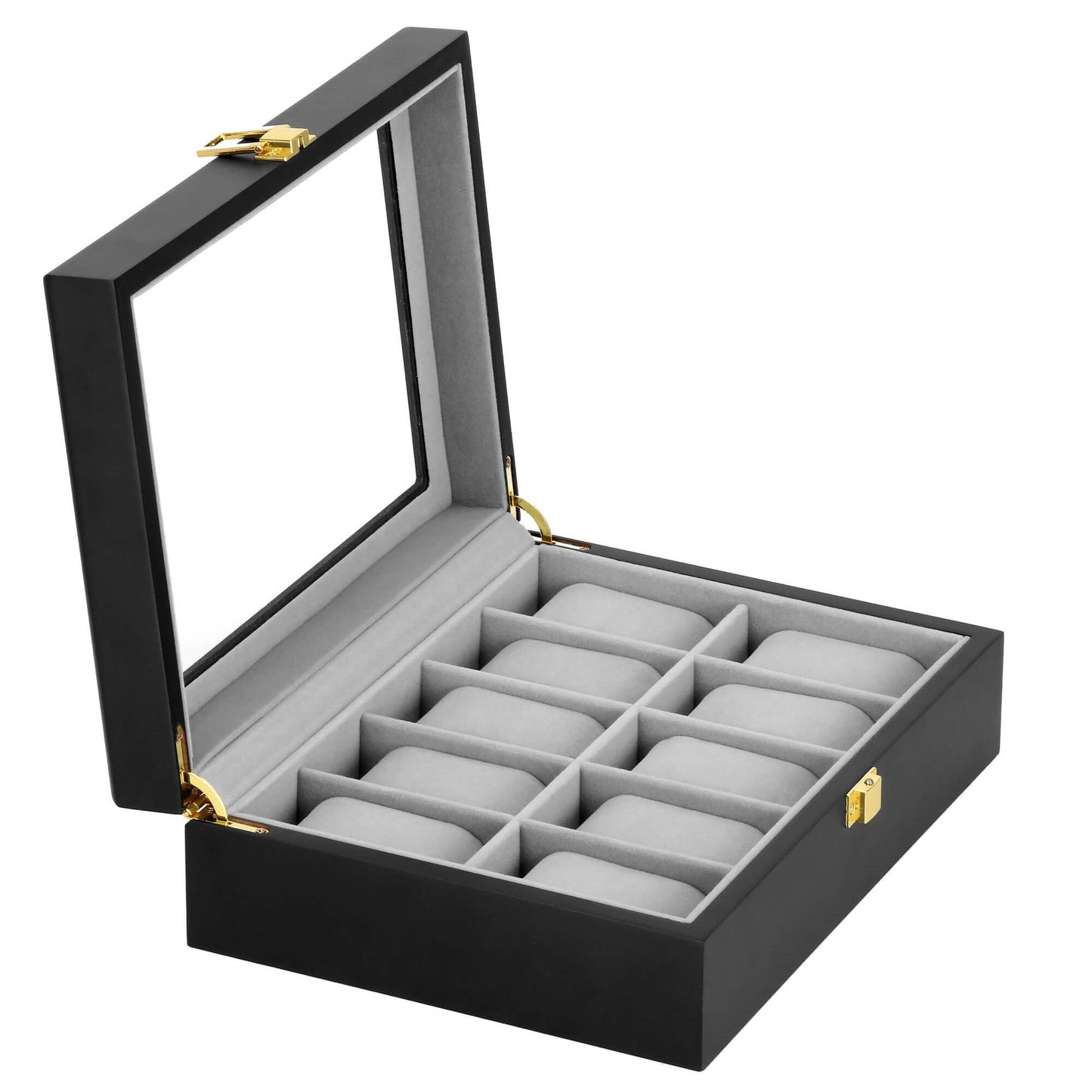 Laikrodžio dėžutė juodos spalvos HA1066 26,5x20x8cm