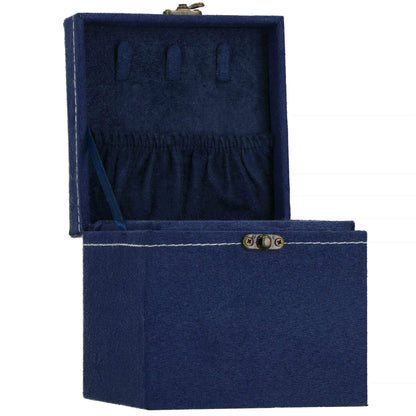 Papuošalų dėžutė mėlynos spalvos HA1089 12x12x12cm