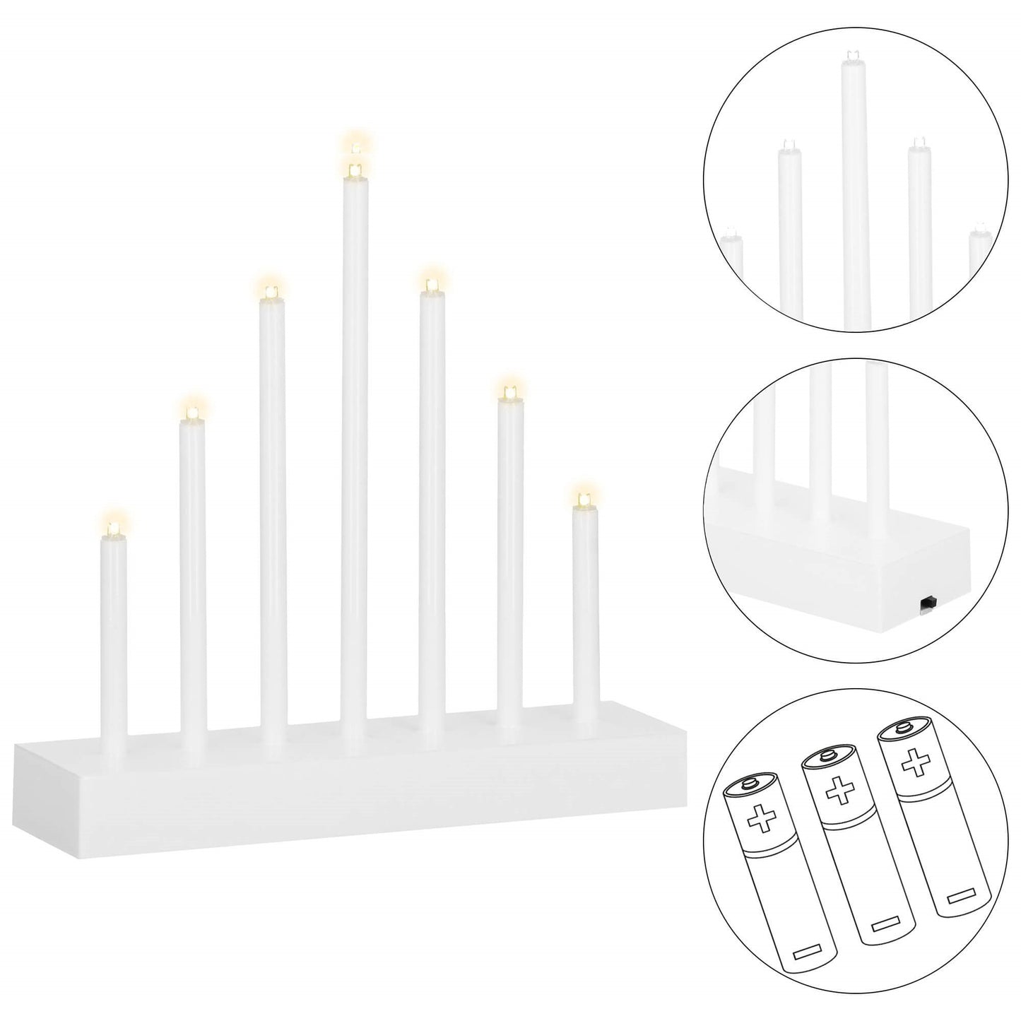 CL0851 DEKORATYVINIS LED ŽVAKIŲ STOVAS