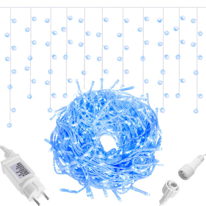 CL0302 Lauko girlianda varvekliai 300 LED, 12m, 8 programos